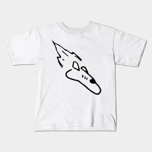 Flying Rocket Ship Doodle Art Kids T-Shirt